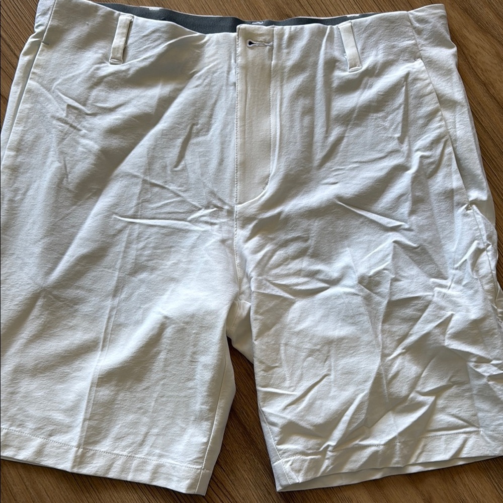 adidas Men's Crisp White Flat Front Shorts